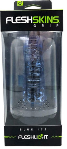 Fleshlight Fleshskins Grip Blue Ice Male Masturbator With Case - Fleshlight Male Masturbators