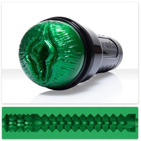 Fleshlight Freaks Alien Queen Green Metallic Mens Masturbator - Realistic Butts And Vaginas
