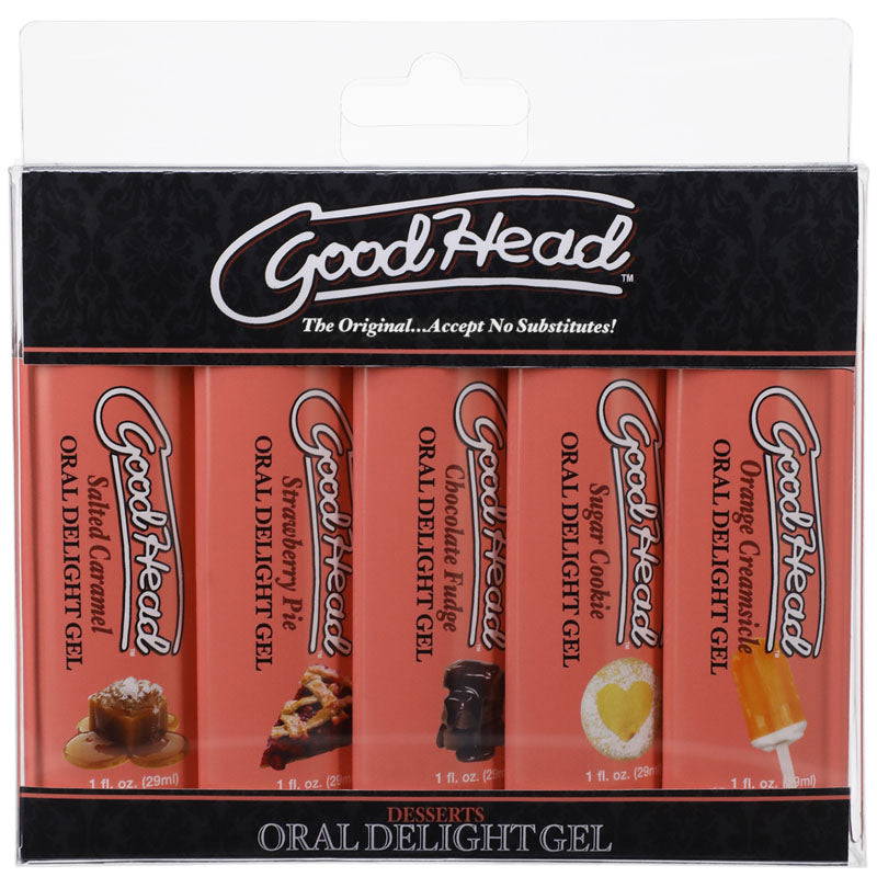 GoodHead Oral Delight Gel - 5 Pack - - Water Based Lubes