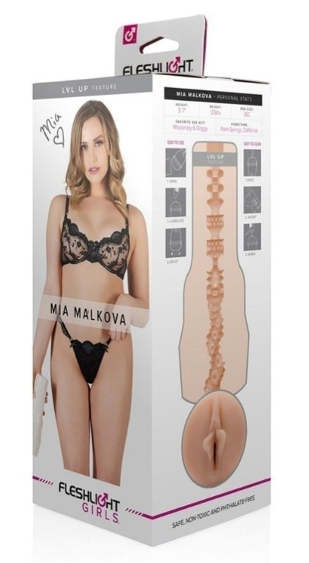 Fleshlight Girls Mia Malkova Lvl Up Mens Masturbator Sleeve with Rebel Texture - - Fleshlight Male Masturbators
