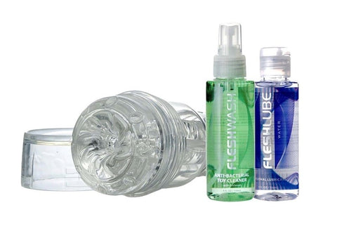 Fleshlight GO Torque Mens Masturbator and Lubricant Combo Pack Ice - Masturbators and Strokers