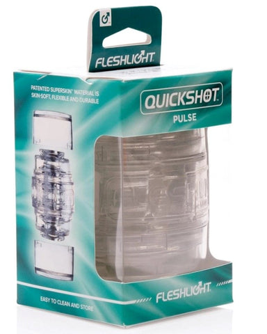 Fleshlight Quickshot Pulse Flexible and Durable Male Masturbator Open Ended - Masturbators and Strokers