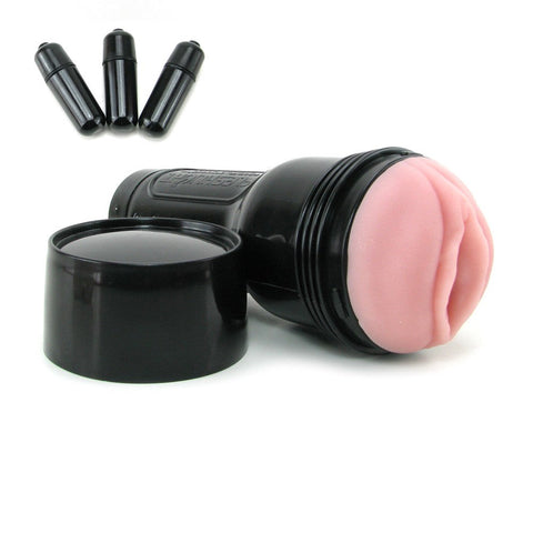 Fleshlight Vibro Pink Lady Touch Realistic Vagina Stroker - Masturbators and Strokers