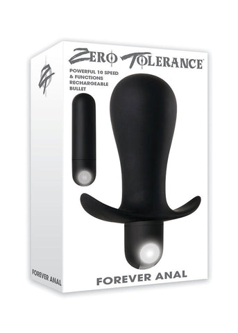 Zero Tolerance Forever Anal Vibrating Rechargeable Butt Plug with Bullet - Anal Vibrators