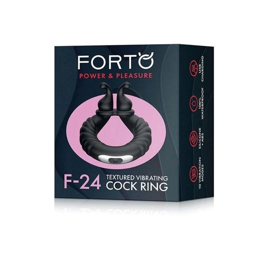 Forto F-24 Textured Vibrating Cock Ring Your New Favourite - - Vibrating Cock Rings