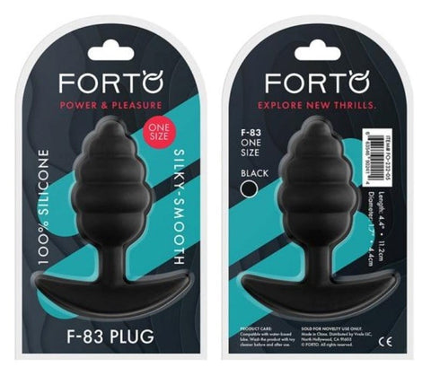 Forto F 83 Premium Silicone Honey Dipper Plug Ribbed Texture Anal Play - Butt Plugs