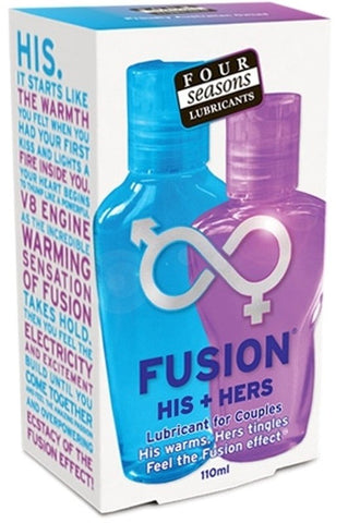 Four Seasons Fusion His and Hers Lubricant 110ml - Water Based Lubes