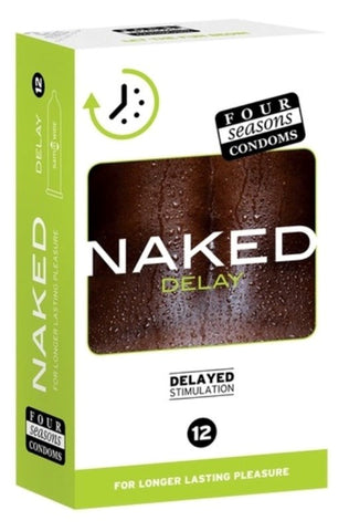 Four Seasons Naked Delay 12 pack Condoms with Enhanced Wall Thickness - Condoms