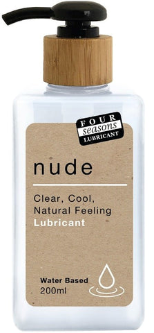 Four Seasons Nude 200ml Long Lasting Water Based Lubricant - Water Based Lubes