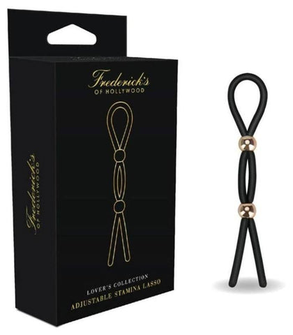Fredericks of Hollywood Adjustable Stamina Lasso with Two Bead System - Cock Rings