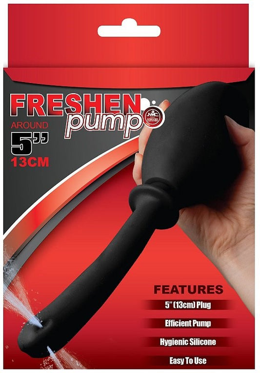 Freshen Pump Black 13cm Douche Best Price Sex Toys - - Anal Cleansing