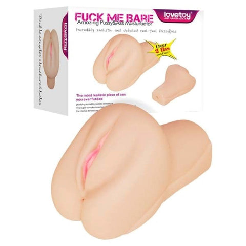 Lovetoy Fuck Me Bare Amazing Pussy and Ass Dual Orifice Masturbator - Masturbators and Strokers