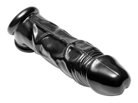 XR Brands Fuk Tool Penis Sheath And Ball Stretcher with Dual Enhancement - Cock Rings