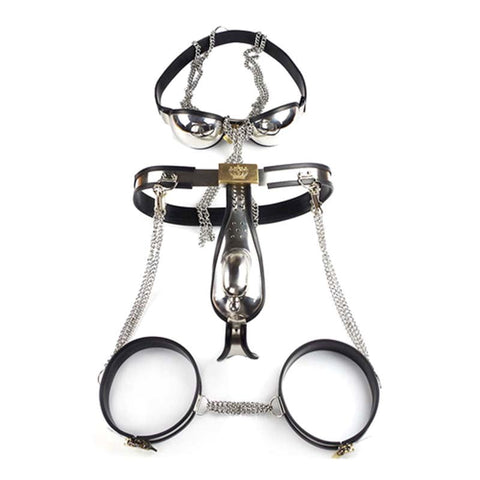 BDStyle Full Body Chastity For Men Stainless Steel Extreme Confinement Cage - Male Chastity