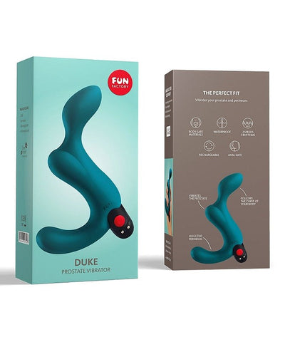 Fun Factory Duke Prostate Massager Deep Sea Blue Ergonomic Vibration - Prostate Toys