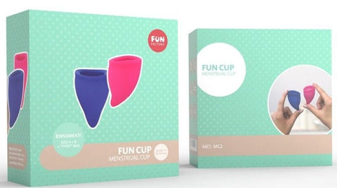 Fun Factory Body Safe Menstrual Cup Reusable & Comfortable Dual Size Kit - Pumps, Extenders and Sleeves