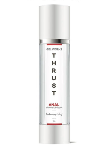 Gel Works Thrust Anal Silicone Lubricant 90g with Airless Pump - Silicone Based Lubes