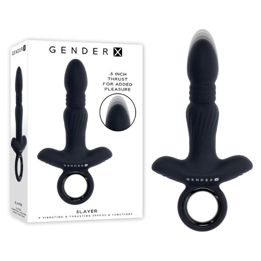 Gender X Slayer Thrusting Butt Plug Top Sex Toy Pick - - Anal Vibrators