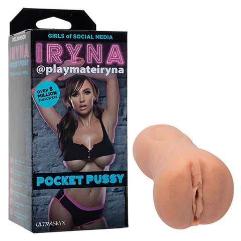 Doc Johnson GIRLS OF SM @playmateiryna UltraSkyn Pocket Pussy Realistic Stroker - Masturbators and Strokers