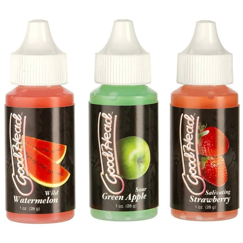 Doc Johnson Good Head Tingle Drops Anal Lube 3 Pack Oral Enhancement - Delay and Excite Sprays