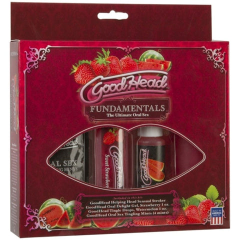 Doc Johnson Goodhead Fundamentals Kit Complete Oral Enhancement Set - Water Based Lubes
