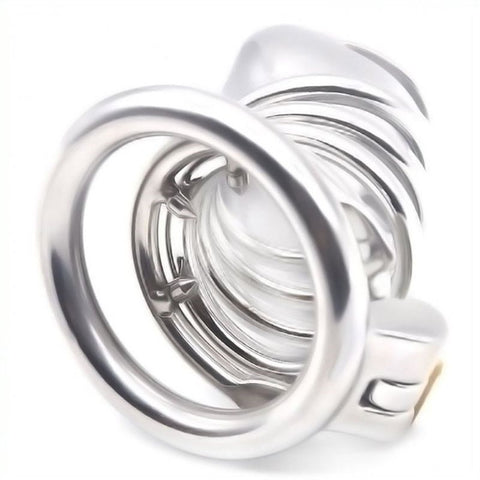 BDStyle Gourdie Steel Cock Cage With Anti falling Ring and Secure Lock - Male Chastity