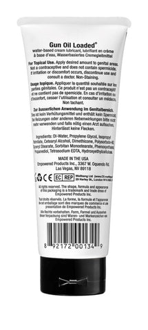 Gun Oil Loaded Water Based Cream Lubricant 100ml Hybrid Formula - Water Based Lubes
