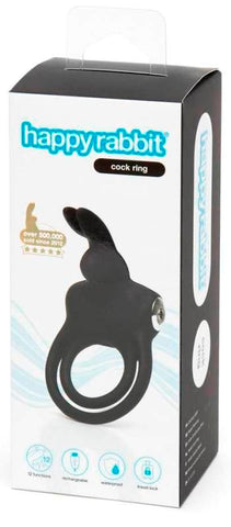 Love Honey Happy Rabbit Stimulating Rechargeable Rabbit Cock Ring with Clitoral - Cock Rings