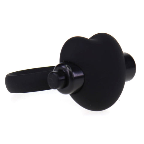 BDStyle Heart Silicone Vibration Cock Ring with One Speed Motor - Cock Rings