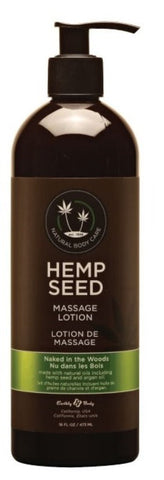 Earthly Body Hemp Seed Massage Oil Naked in the Woods 237ml Natural Formula - Lubricants and Lotions
