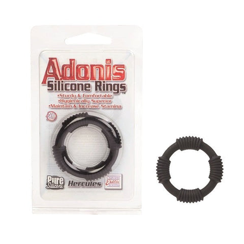 CalEoxtics Hercules Stretchy Silicone Cock Ring Black - Cock Rings