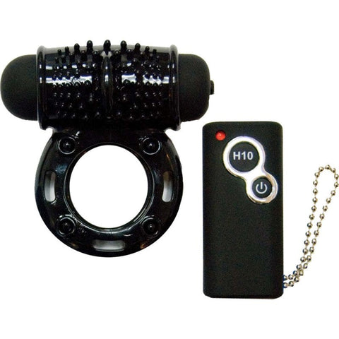 Nasstoys Hero Remote Control Wireless Cock Ring Black 10 Vibration Modes - Cock Rings