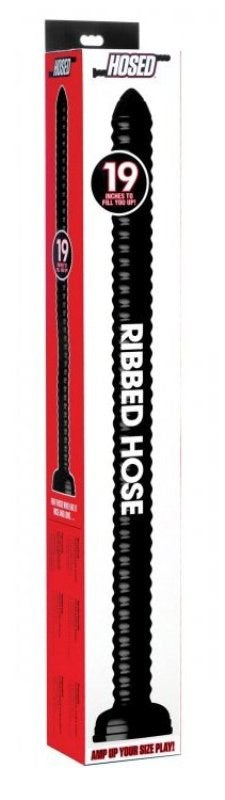 Hosed 19 Inch Ribbed Anal Snake Slide In Perfection - - Anal Cleansing