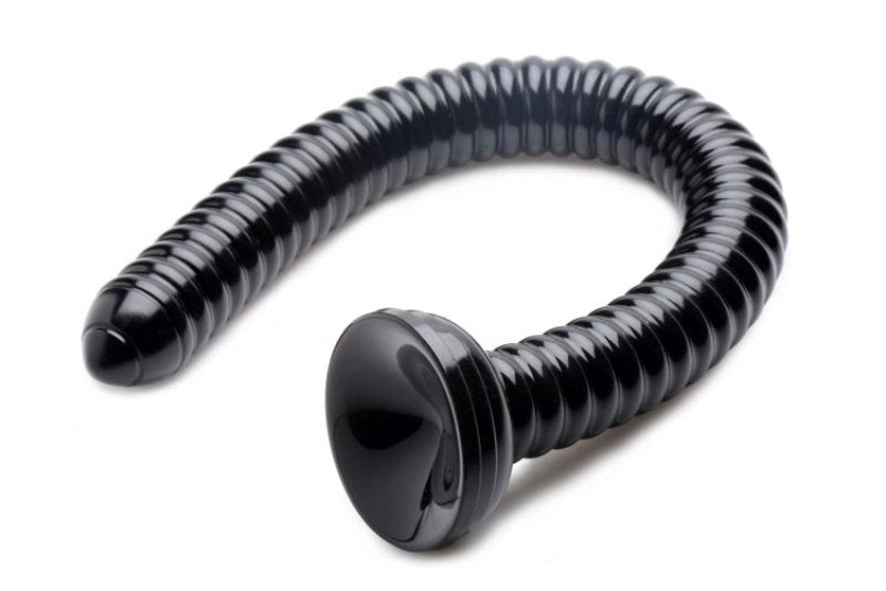 Hosed 19 Inch Ribbed Anal Snake Slide In Perfection - - Anal Cleansing