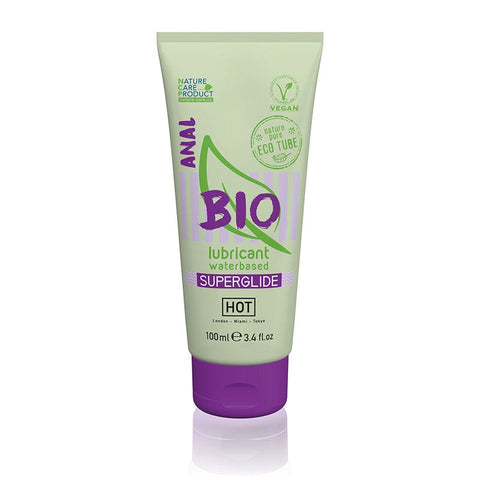 HOT BIO Superglide Anal Lube 100 ml Organic Water Based Formula - Water Based Lubes