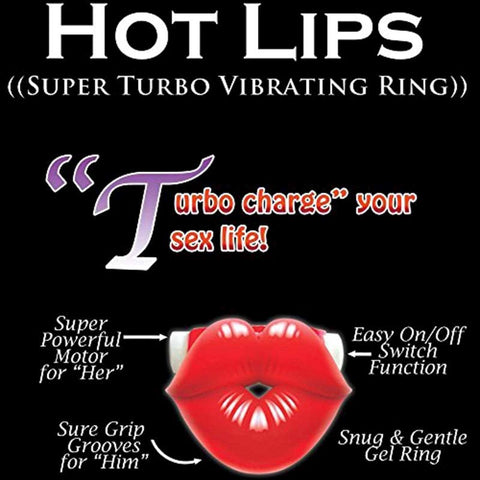 Hott Products Hot Lips Vibrating Cock Ring with Clitoral Stimulation - Vibrating Cock Rings