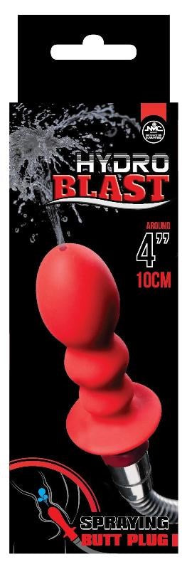 Hydro Blast 4" Silicone Douche Red - - Anal Cleansing