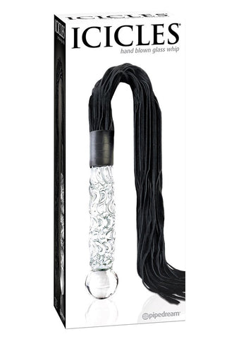 Pipedream Icicles No 38 Hand Blown Glass Whip - Anal Dildos