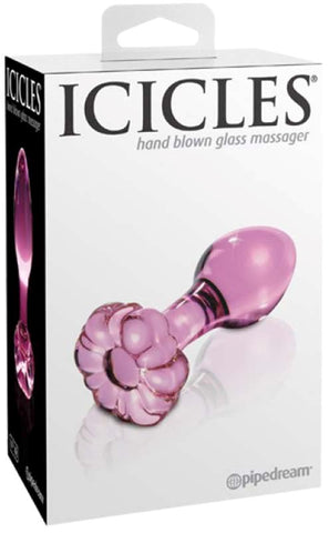 Pipedream Icicles No 48 Glass Butt Plug with Temperature Play - Prostate Toys