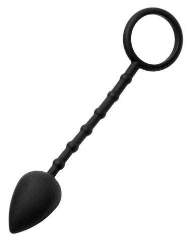 XR Brands Imbed L Silicone Anal Plug and Cock Ring Dual Stimulation - Cock Rings