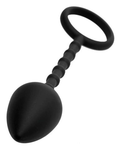 XR Brands Imbed L Silicone Anal Plug and Cock Ring Dual Stimulation - Cock Rings