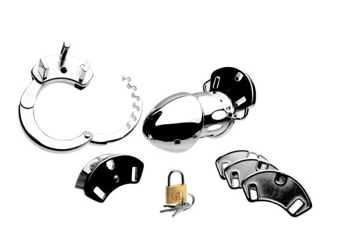 XR Brands Incarcerator Adjustable Locking Chastity Cage with Key - Male Chastity