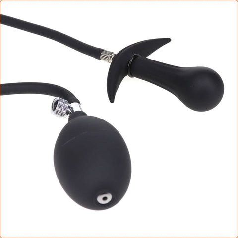 BDStyle Inflatable Dildo Metal Ball Inside Butt Plug with Metal Ball - Butt Plugs