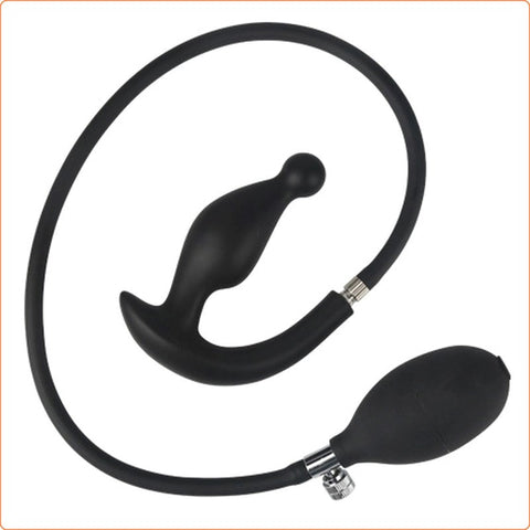 BDStyle Inflatable Dildo Prostate Butt Plug Manual Pump Control - Butt Plugs