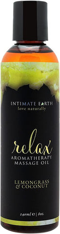 Intimate Earth Aromatherapy Massage Oil 240ml Organic Vegan Sensual Formula - Water Based Lubes