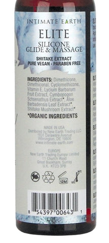 Intimate Earth Elite Glide and Massage 120ml Silicone Personal Lubricant - Silicone Based Lubes