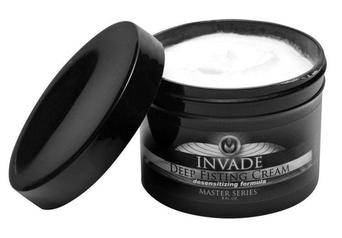 XR Brands Invade Deep Fisting Cream 8Oz Premium Long Lasting Formula - Silicone Based Lubes