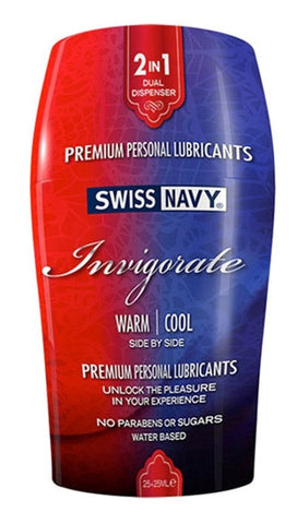 Swiss Navy Invigorate 2 In 1 Warming and Cooling Lubricants 50ml Dual Sensation - Delay and Excite Sprays