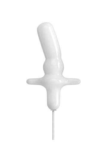 Pipedream iSex USB Anal T Plug White USB Powered Vibrating Butt Plug - Prostate Toys