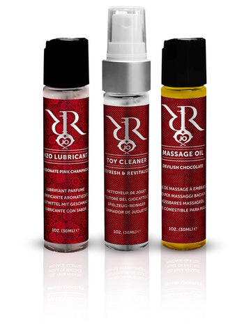 System Jo JO Prepare Me Kit with Pink Champagne Lube and Chocolate Oil - Adult Toy Cleaner